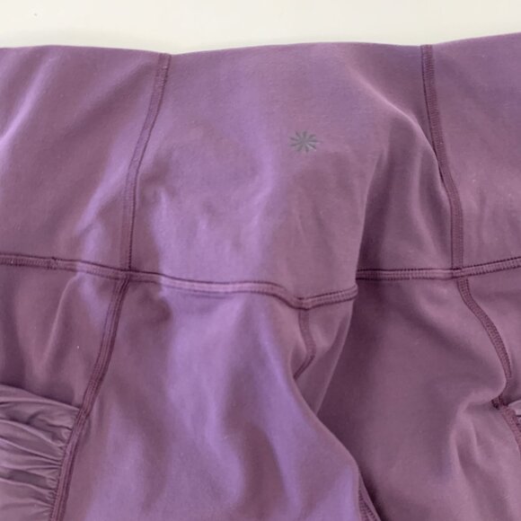 Athleta Capris Medium Petite Purple Cropped Stretch Workout Athleisure - Picture 5 of 8